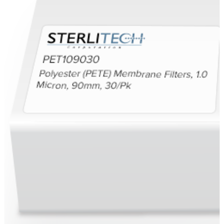 STERLITECH Polyester (PETE) Membrane Filters, 1.0 Micron, 90mm, PK30 PET109030